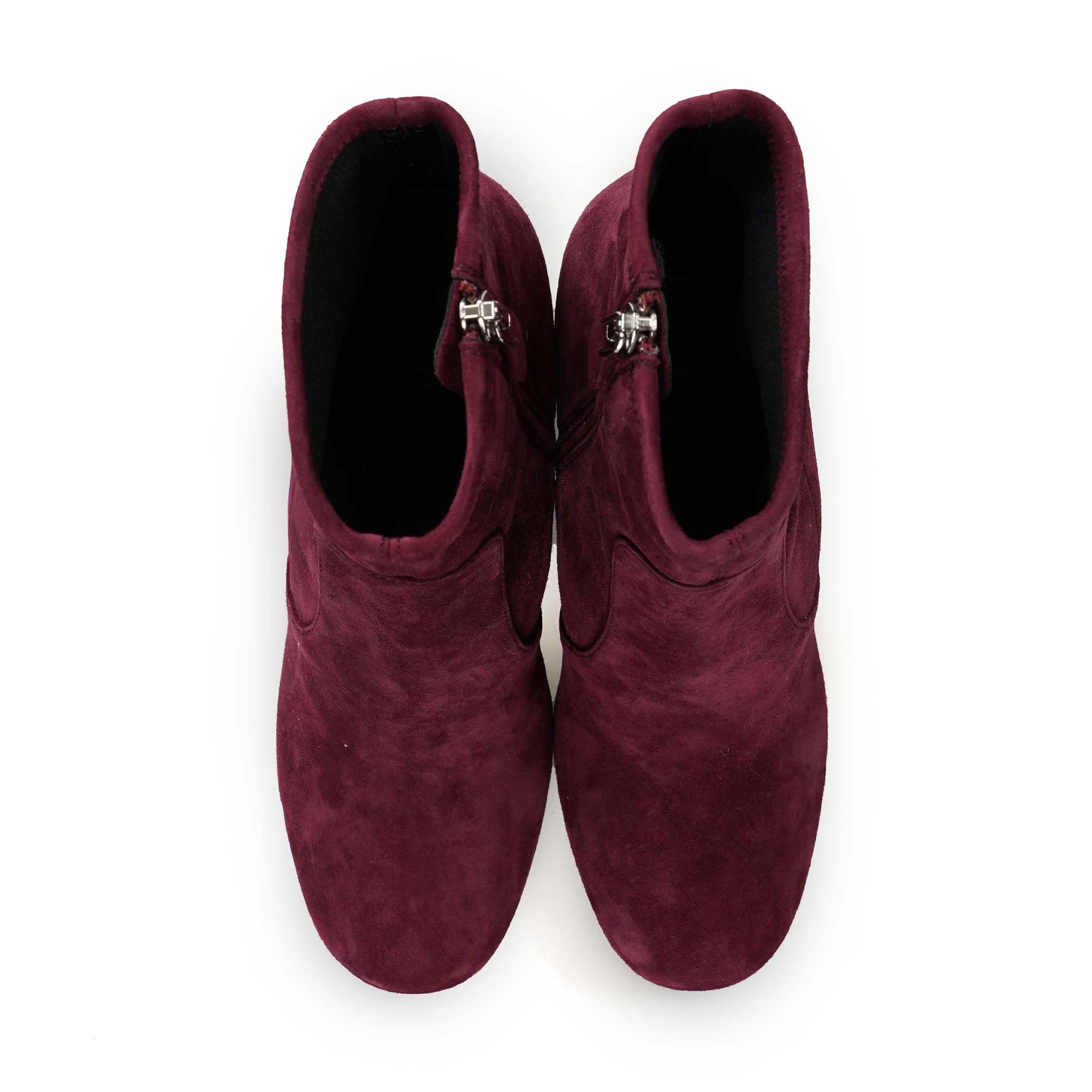 Prada - Bordeaux Suede Ankle Boots